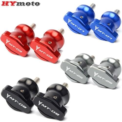 M6 For Yamaha MT09 MT07 MT03 MT10 MT-03 MT-07 MT-09 MT-10 Motorcycle Accessories CNC Aluminum Swingarm Spools Slider Stand Screw