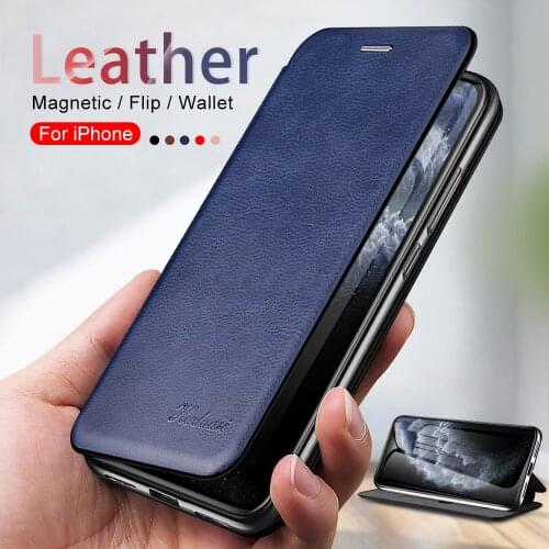 Magnetic leather wallet flip case for apple iphone 12 pro max aifon 12pro 12promax 12 mini iphone12 stand book coque cover caso