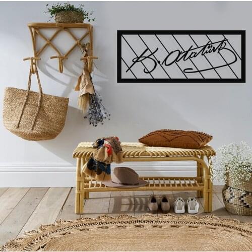 MIGNATIS M, Kemal Ataturk Signature Metal Wall Decor - Kitchen Wall Decor, Office, wall Decorations for Living Room