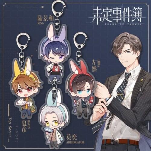 Anime Tears of Themis Raven King Libra Vilhelm Acrylic Cute Cartoon Keychain School Bag Itabag Pendant Keyring Xmas Gifts