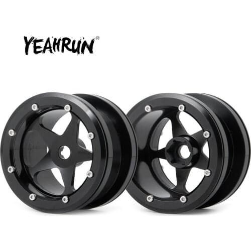 YEAHRUN 1/2/4pcs RC Model Car 2.2 inch Metal Beadlock Wheels Rims for Axial Wraith 90018 1/10 RC Crawler Cars