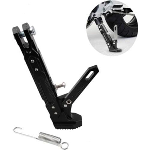 Motorcycle Kickstand CNC Aluminium Alloy Adjustable Tripod Kickstand Foot Side Support Stand for Motorcycle Support NEW