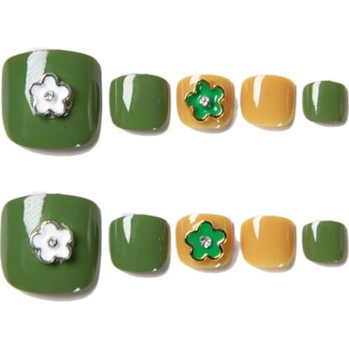 Full Toe Nail Flower Toenail Sticker Full Toe Nail Wraps Art Polish Stickers Self-adhesive False Nail Design Manicure For Women
