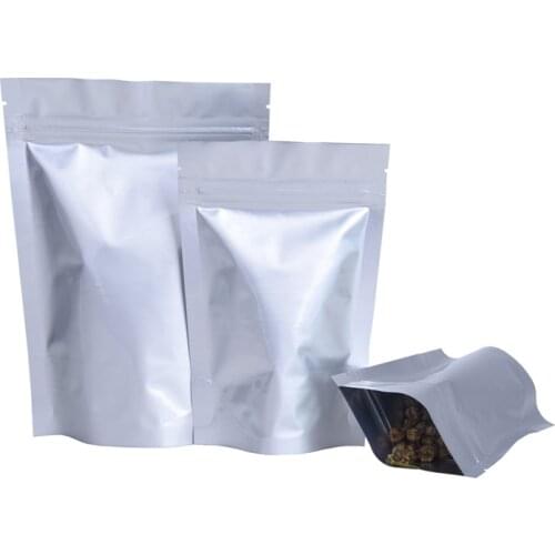 Wholesale Ziplock Aluminum Foil Stand Up Pouches Customized Doypack With Tear Notch