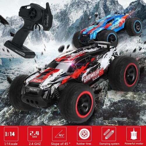 RC Car Full Proportion Monster Truck 1:14 1:18 2.4G 40+km/h Off Road Pickup High Speed Car Big Foot Vehicle Electronic Hobby Toy