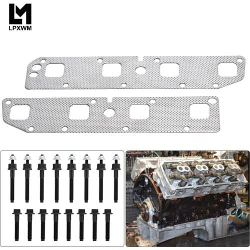 Exhaust Manifold Gasket L+R Bolts Studs For 03-08 Ram Dodge Chrysler Jeep 5.7L V8 Gas 53013944AA