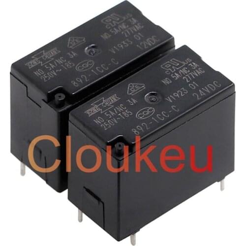 Relay 892-1CC-C 12VDC 24VDC 5A 5pin