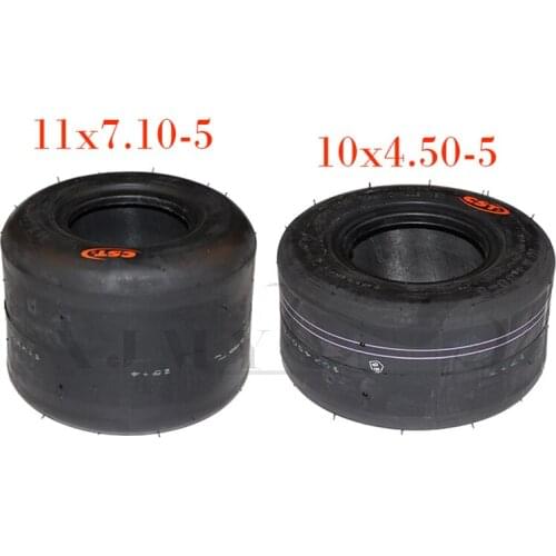Kart wheel tires front wheel 10x4.50-5 rear wheel 11x7.10-5, 5-inch aluminum alloy wheels for GO KART ATV UTV Buggy