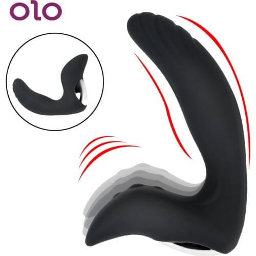 OLO Prostate Massager Vibrator Silicone Powerful Motors Anal Vibrator Sex Toys for Men Men 10 Speed Butt Plug Adult Products