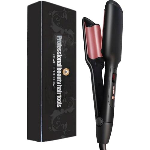 Twisted Spiral Hair Straightener With Hot Comb 2 In 1 Hair Curler And Straightener Liquid Crystal Floating Plate Hair Curler