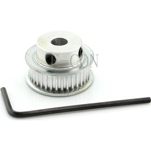 1pcs MXL Aluminum Timing Belt Pulley 35 Tooth 5mm/6mm/8mm/10mm/12mm Bore 0.08" Pitch For Stepper Motor