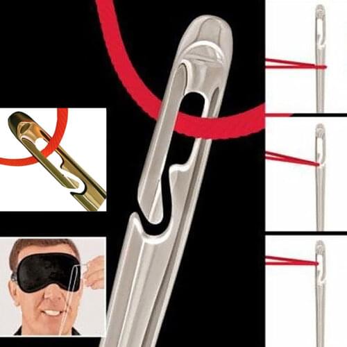 12Pcs/set Stainless Steel Sewing Needles Needle-side Hole Blind Needle Threading Hand Household Sewing Elderly Embroidery Needle