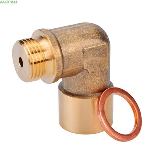 1X 90 Degree 02 Bung Extension M18X1.5 O2 Oxygen Sensor Angled Extender Spacer