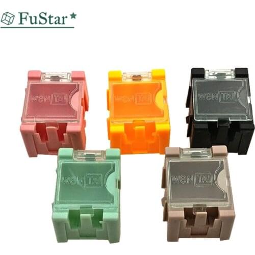 2Pcs Anti-static Components Boxes Parts Case ESD Storage Tool Box Black Small Electronic Component SMT SMD Kit Assembly 31.5*25