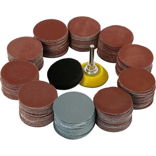 300PCS Sanding Discs Pads Mixed Orbital Sander Hook Loop Sand Paper 2 Inch Alumina