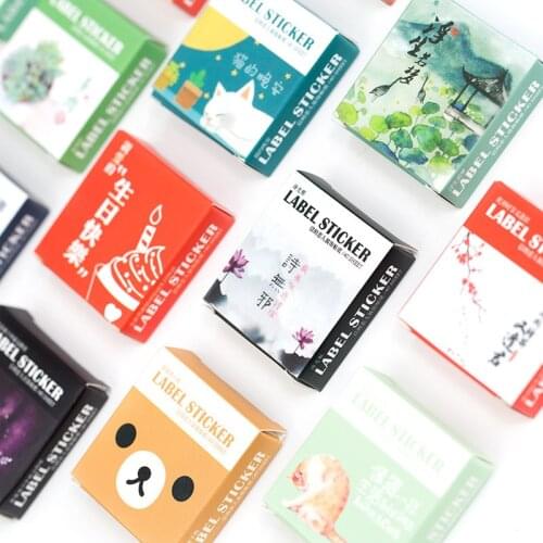 40PCS/box Cartoon New Cute Mini Paper Sticker Decoration Decal DIY Album Scrapbooking Seal Stationery Gift Material Escol