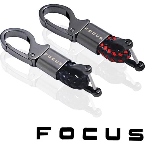 Car Key chain metal leather for ford FOCUS mk2 mk4 st stline car key ring Accessories