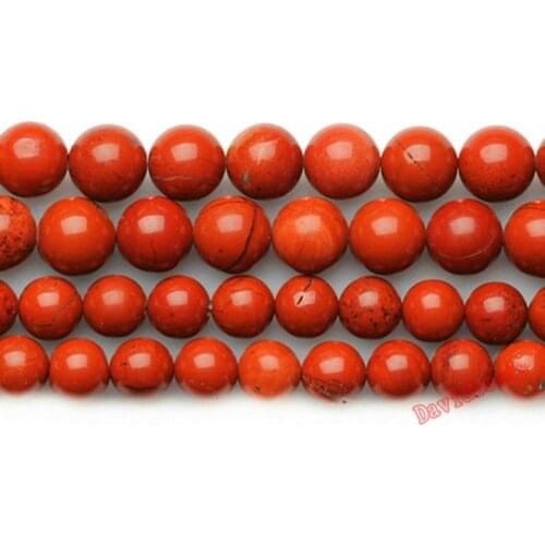Free Shipping 6 8 10 12mm Natural Red Jaspers Round Shape Loose Beads Strand 15" Jewelry Accessory diy