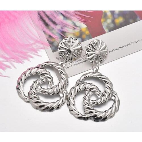 Big Earrings Irregular Metal Fashion Earrings For Women Exaggerated Personality Earring Punk Style Women Jewelry Gifts