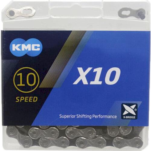 KMC X10 Bike 10 Speed Chain 1/2" X 11/128 with MissingLink Iamok 116L Chains for SHIMANO and 10-speed Drivetrains Bicycle Parts