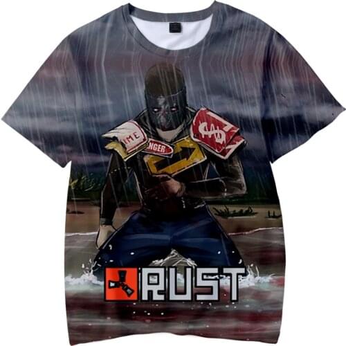 Be well received 3D Fashion Summer Short Sleeve Tshirt Rust Game 3D Print Children T-shirts Kids Casual Streetwear Rust Clothes