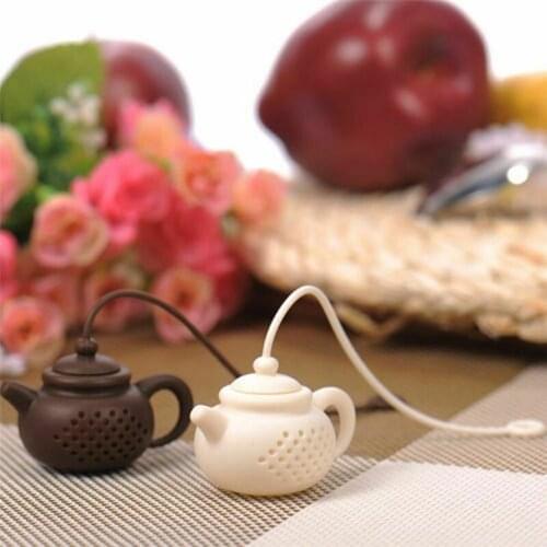 Eapot-Shape Tea Infuser Strainer Silicone Bag Leaf Filter Diffuser Filter Tea Accessories Bag Holder