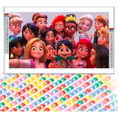 Diamond Embroidery Paintings Disney Princess Series Cross Stitch Kit Full Square/Round Mosaic Home Decoration Gift New Arrivals