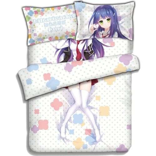 Unhappy ANNE HAPPY Anime Bedding Sheet Bedding Sets Bedcover Pillow Case 4PCS