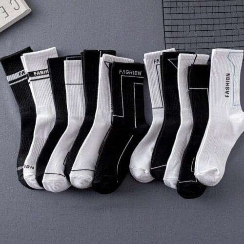 Socks Women Striped Woman Sock Cotton Happy Solid Color Standard High Sox High Quality Ladies Spring Autumn Trendy Lady Sokken