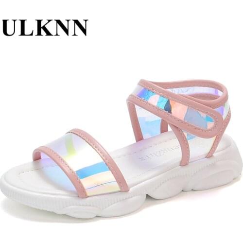 ULKNN Children Shoes Rome Microfiber Flat Beach Shoes Gladiator Girls Sandals Kids Summer Shoes For Girls Casual Sandals