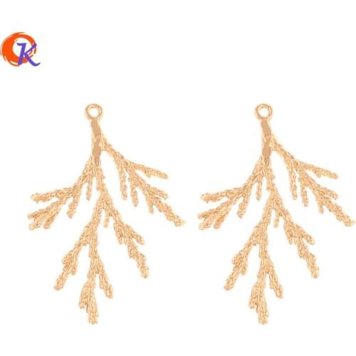 Cordial Design 50Pcs 25*35MM Jewelry Accessories/Charms/Hand Made/Copper Material/Branch Shape/DIY Making/Earring Findings