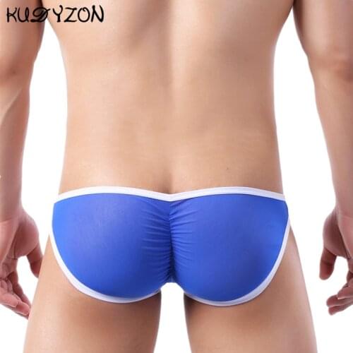 Sexy Men Underwear Briefs Mesh Breathable Cueca Masculina U Convex Pouch Male Panties Bikini Briefs Underpants Gay Underwear