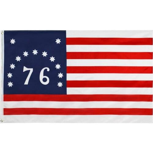 Yehoy hanging 3x5 fts American Revolution Bennington 76 Flag For Decoration