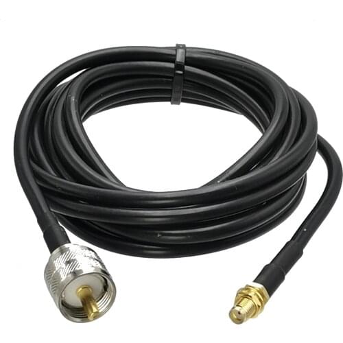 1Pcs RG58 SMA Female Jack Bulkhead to UHF PL259 Male Plug RF Coaxial Jumper Pigtail Cable For Radio Antenna 6inch~30M