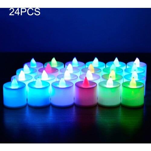 24 Pcs LED Tea Lights Candles 7 Color Changing Tealight Candle Decor new