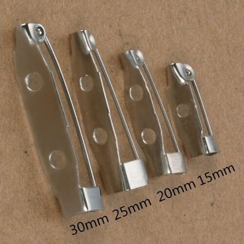 40Pcs Brooch Base Back Bar Pins Findings Jewelry Making Handmade DIY Gifts For Women Men White K Tone Iron Metal