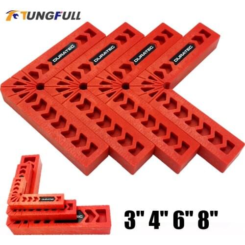 4PCS Square Right Angle Clamp 90 Degree L-square Auxiliary Fixture Woodworking Positioning Ruler Woodworking Tools 3" 4" 6" 8"