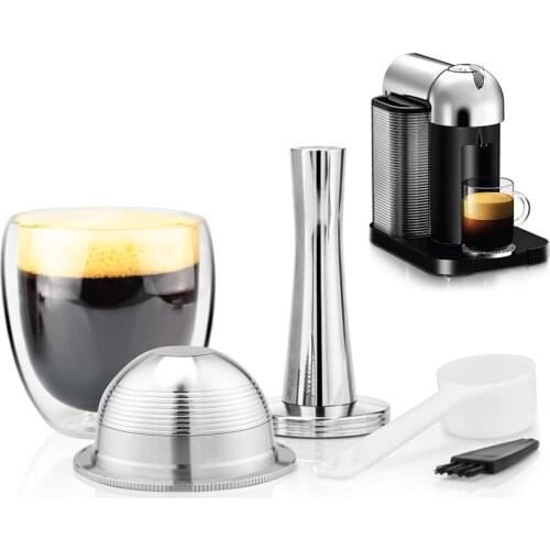 70ML Stainless Steel Reusable Compatible with Nespresso Capsule Vertuo Refillabel Vertuoline Capsule Coffee Filter