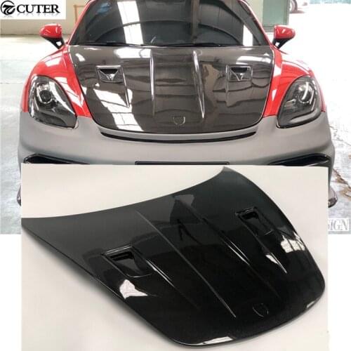 718 GT4 style Carbon Fiber FRP Front Engine Hoods Auto Car Bonnet cover For Porsche Boxster Cayman 718 car styling