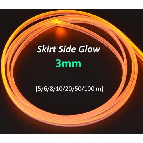 Car Fiber Optic Skirt Side Glow Pmma 3.0mm Cable for Interior Light