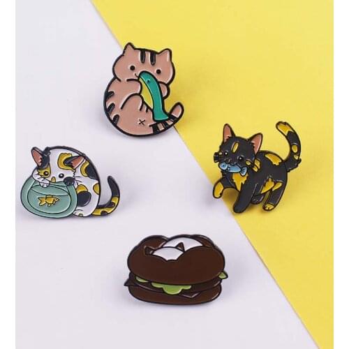 Spot Cat Brooch kawaii Pins Metal Pins For Clothes Icon Brooches Metal Pin For Clothes Badge Jewelry Accessories Gift Decoration