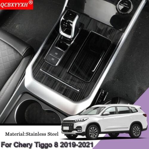 Car Styling Car Interior Gear Box Decorative Frames Sequins Cover Sticker Protection Accessories Fit For Chery Tiggo 8 2019-2021