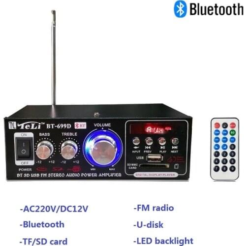 Home Amplifiers Audio bluetooth Amplifier Subwoofer Amplifier Home Theater Sound System Mini Amplifier Professional FM Radio