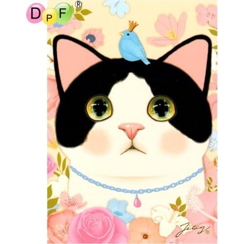 DPF 5D diamond painting cross stitch bird cat diy diamond painting round diamond painting embroidery mosaic decoration art gift