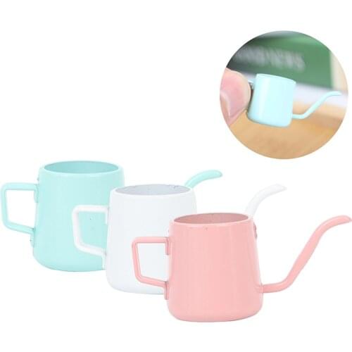 1PC Cute Mini Metal Coffee Pot Miniature Dollhouse Kitchen Cooking Accessories