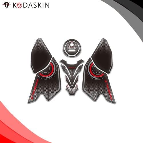 KODASKIN 3D Stereo Tank Sticker Anti-Slip Stick Fish Decal Emblem for PANIGALE V4 Black