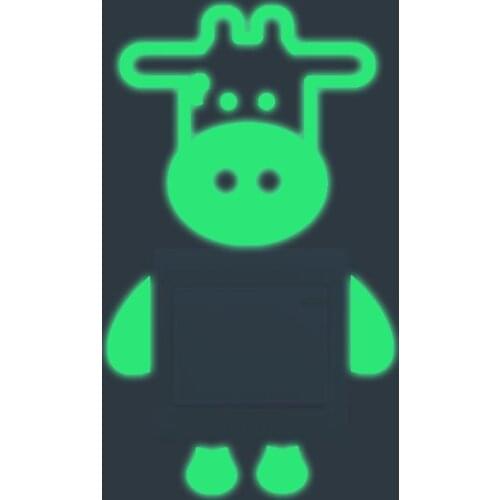 Creative Fluorescent Cartoon Cow Switch Stickers Glow Dark Luminous Paste Ceiling Living Room Bedroom Home Decoration