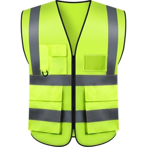 Summer Motorcycle Vest Men Woman High Visibility Safety Vest Work Vest Workwear Safety Green Reflective Vest Construction Vest