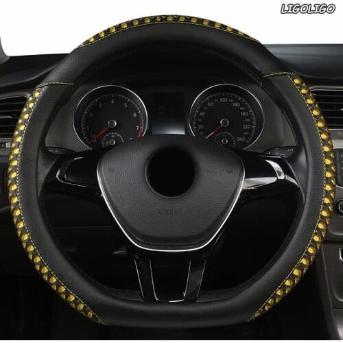 LIGOLIGO Leather Car Steering Wheel Cover For Luxgen U7 U5 U6 M7 V7 S5 S6