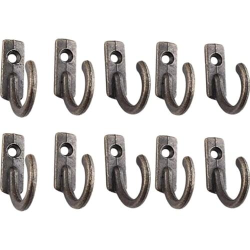 New 100Pcs Vintage Hat Coat Door Hooks Wall Mounted Zinc Alloy Hook Home Towel Clothes Hanger Bathroom Wall Hanging Hooks